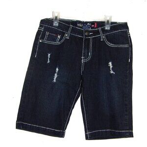 Rich Cow Blue Distress Shorts Size 5